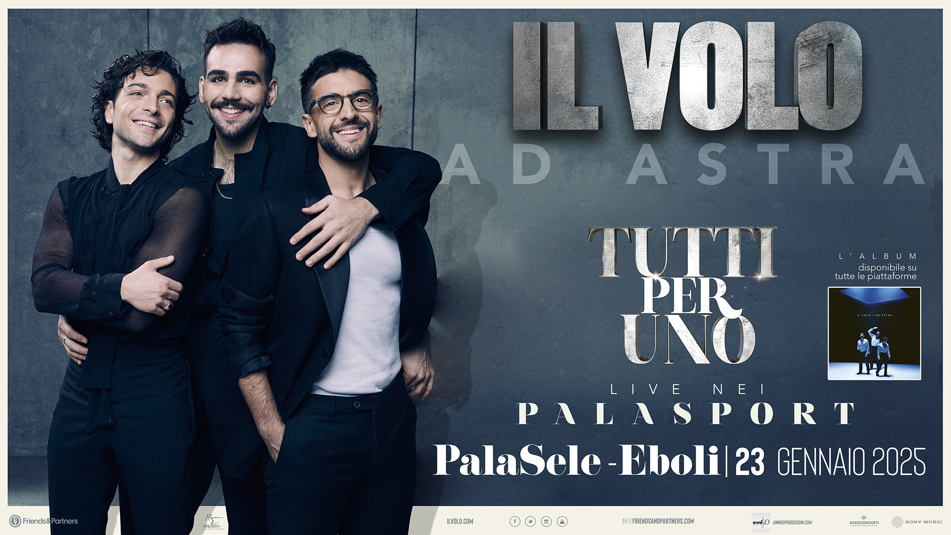 Eboli: Il Volo, a PalaSele “TUTTI PER UNO – AD ASTRA LIVE”