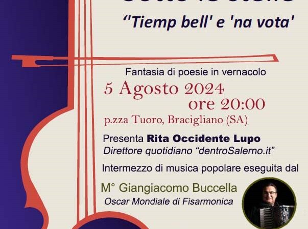 Bracigliano: “Tiemp bell’ e ‘na vota”, serata sotto le stelle