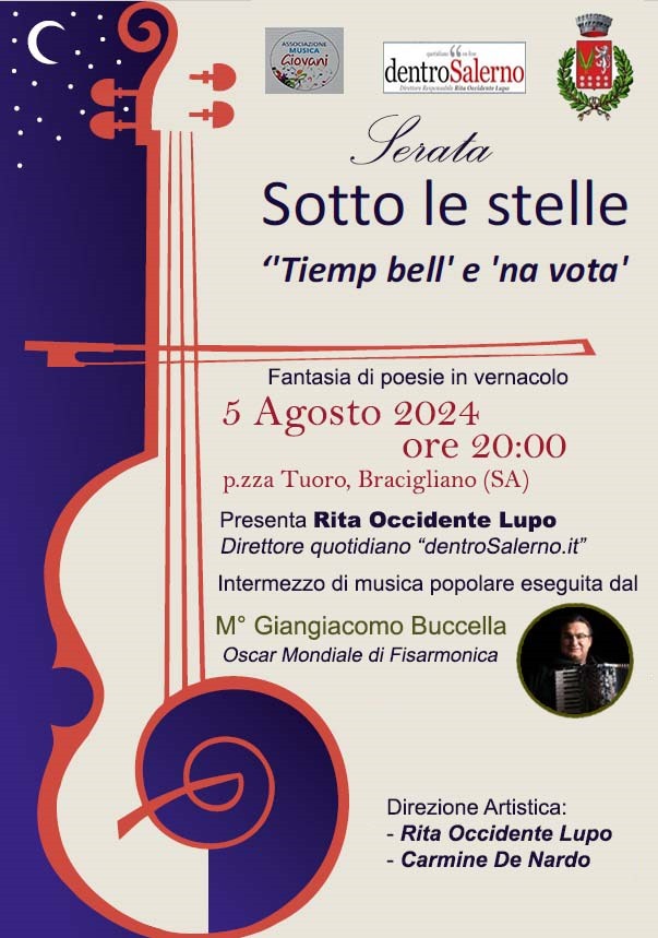 Bracigliano: “Tiemp bell’ e ‘na vota”, serata sotto le stelle