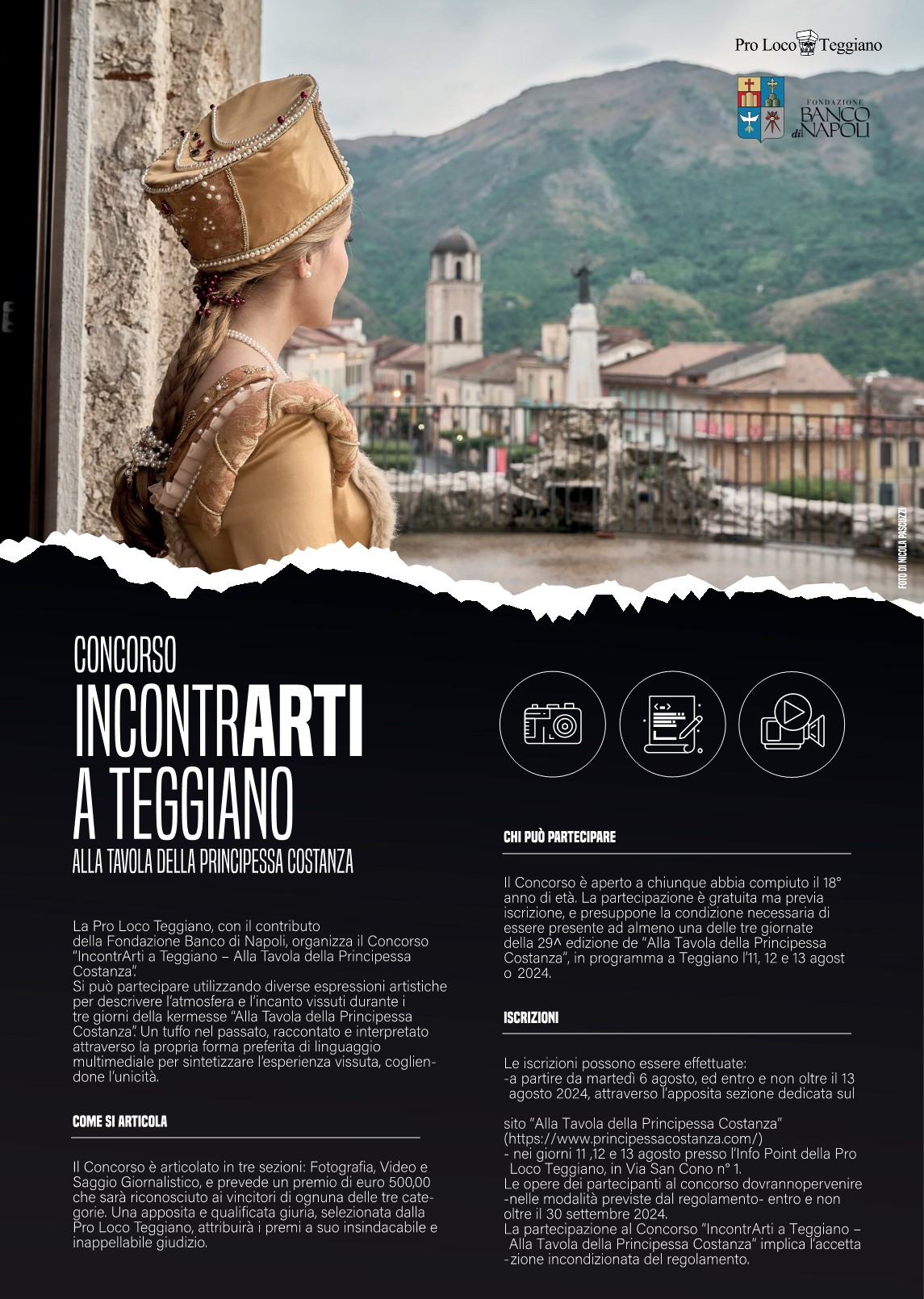 Teggiano: presentata kermesse “Alla Tavola della Principessa Costanza” con Concorso multimediale “Incontrarti a Teggiano”