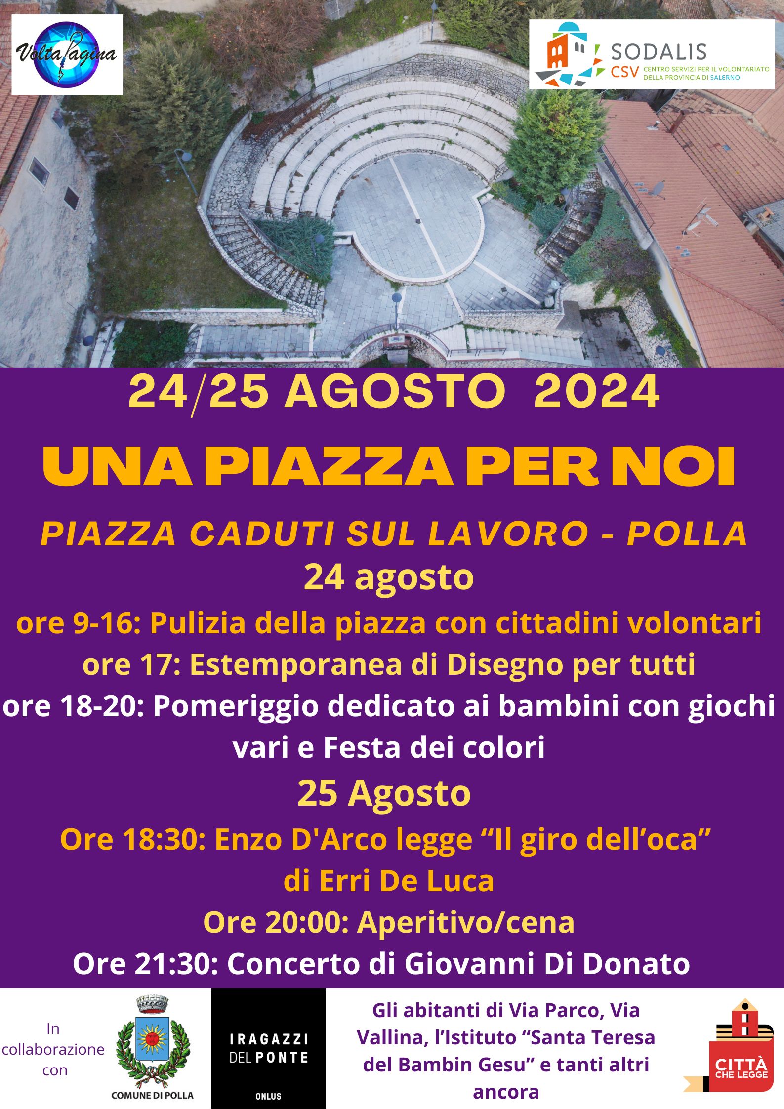 Polla: 2 giorni d’ eventi per Piazza Caduti su lavoro