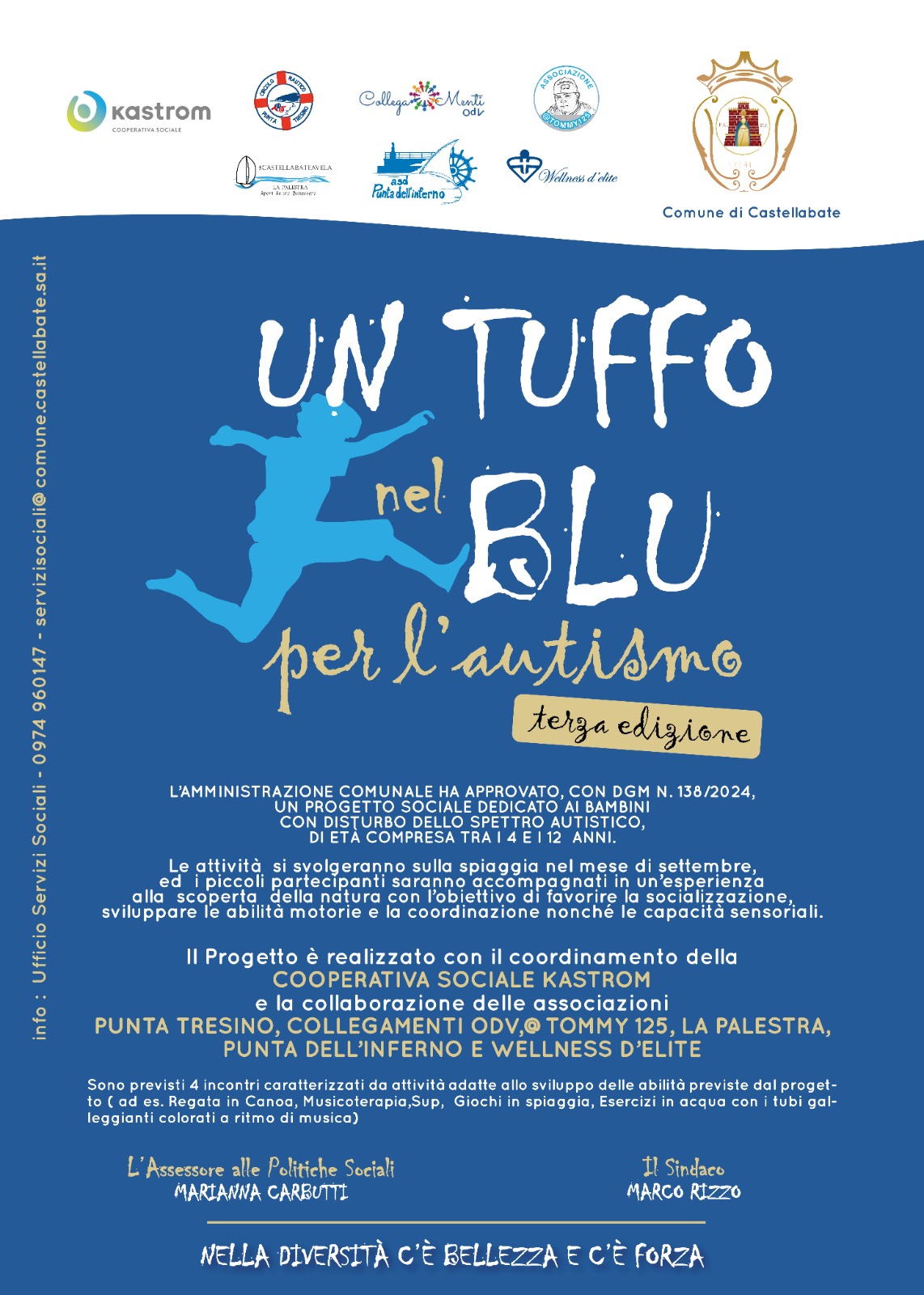 Castellabate: 3^ ediz. “Un tuffo nel blu per l’autismo”