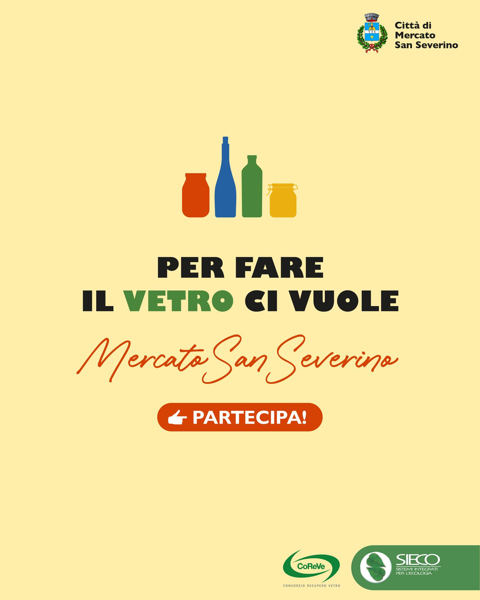 Mercato San Severino: concorso a premi per raccolta vetro