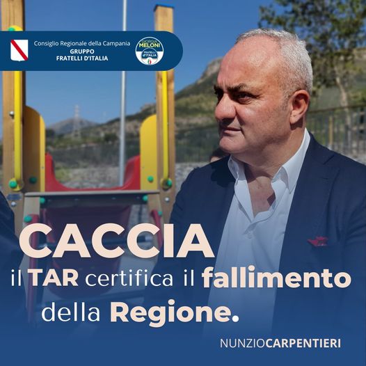 Regione Campania: Caccia, consigliere Carpentieri “Tar certifica fallimento regionale”