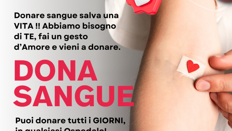 Salerno: Donation Italia, appello a donare sangue