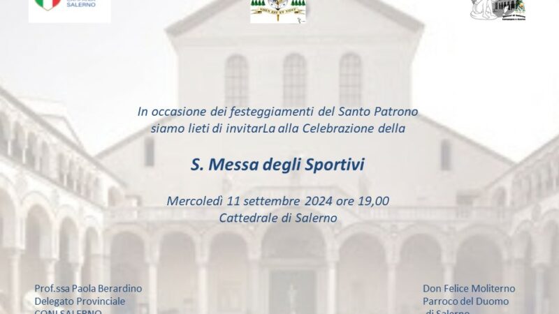 Salerno: celebrazione Santa Messa degli Sportivi