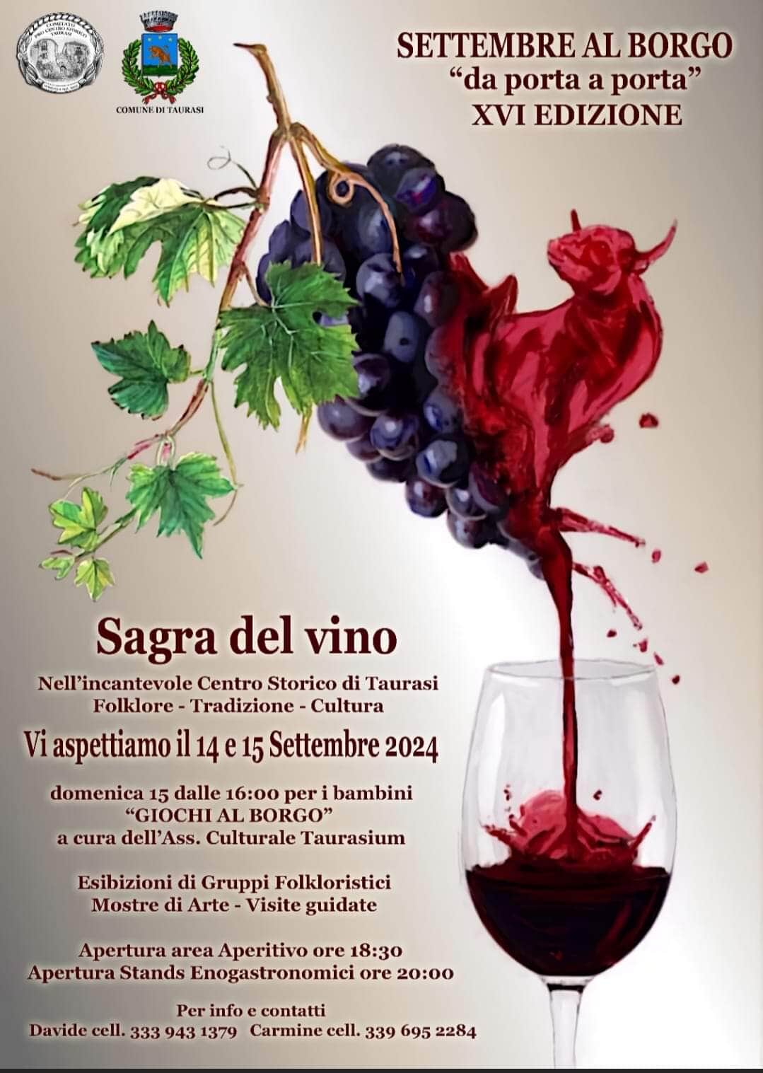 Taurasi: evento gastronomico “Settembre al Borgo – Da Porta a Porta”