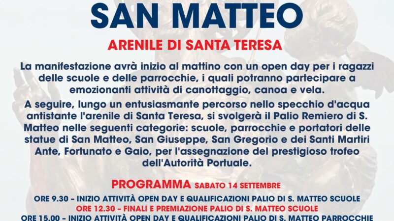 Salerno: Palio Remiero San Matteo, 12^ ediz. “PROVALOSPORT”