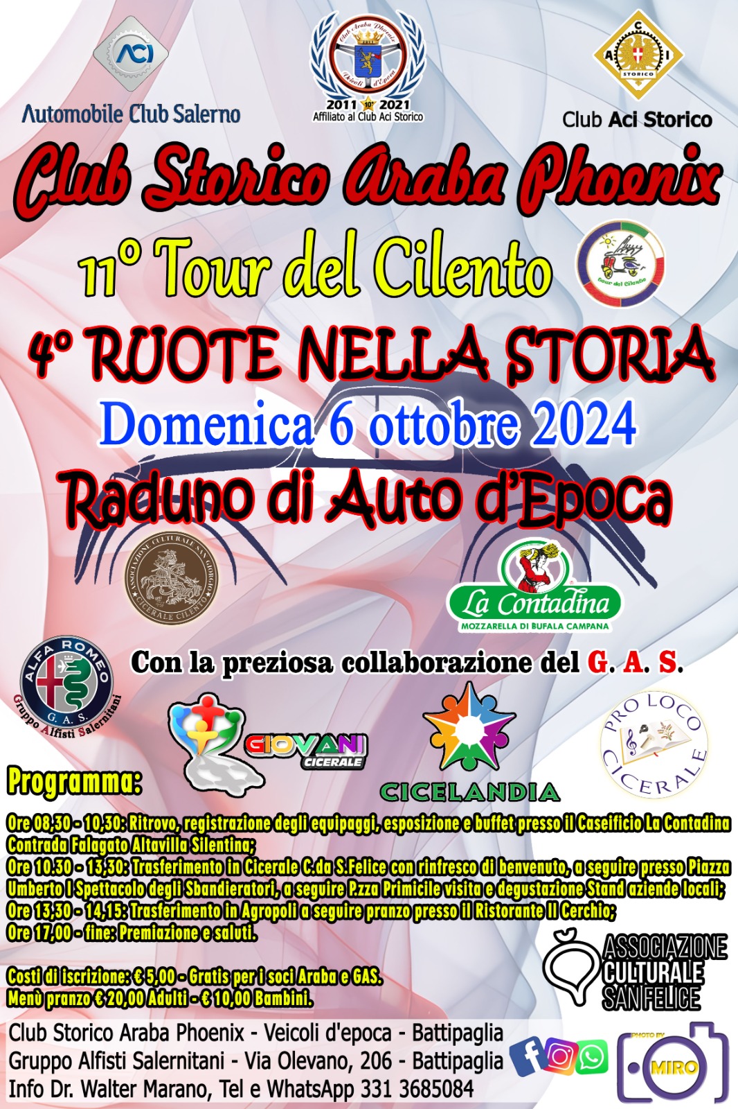 Battipaglia: 4 Ruote nella Storia, 11° Tour del Cilento 