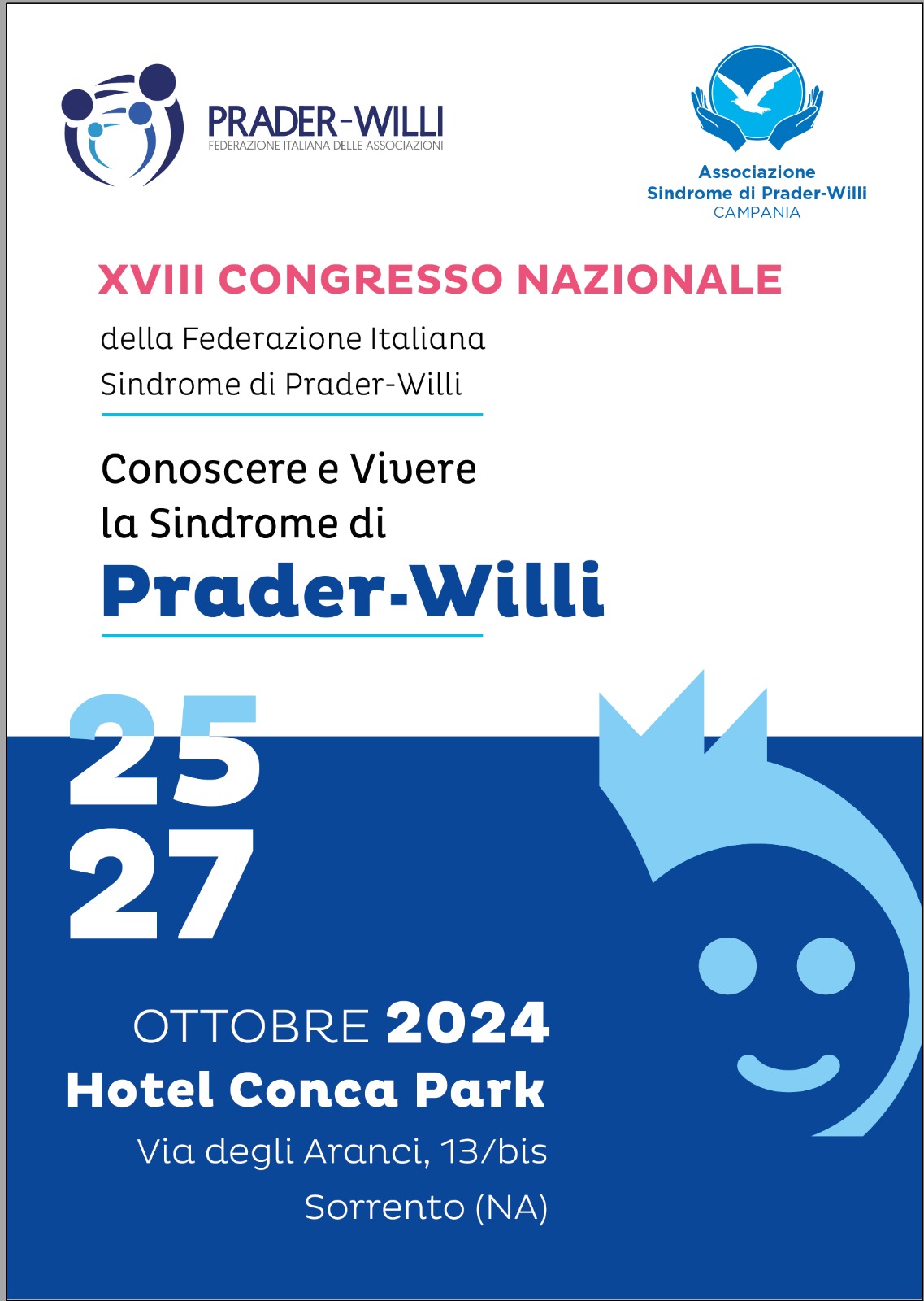 Sorrento: “Conoscere e Vivere la Sindrome di Prader -Willi”, Congresso nazionale