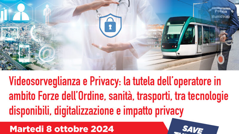 Battipaglia: a Palazzo di Città convegno “Videosorveglianza e  Privacy per Forze dell’Ordine, Sanità e Trasporti: la tutela degli operatori”