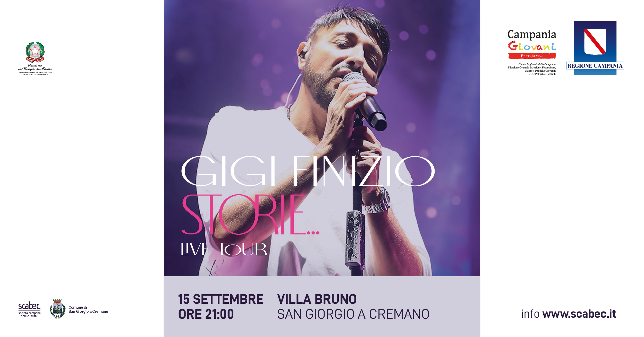 San Giorgio a Cremano: Gigi Finizio in concerto a Villa Bruno 