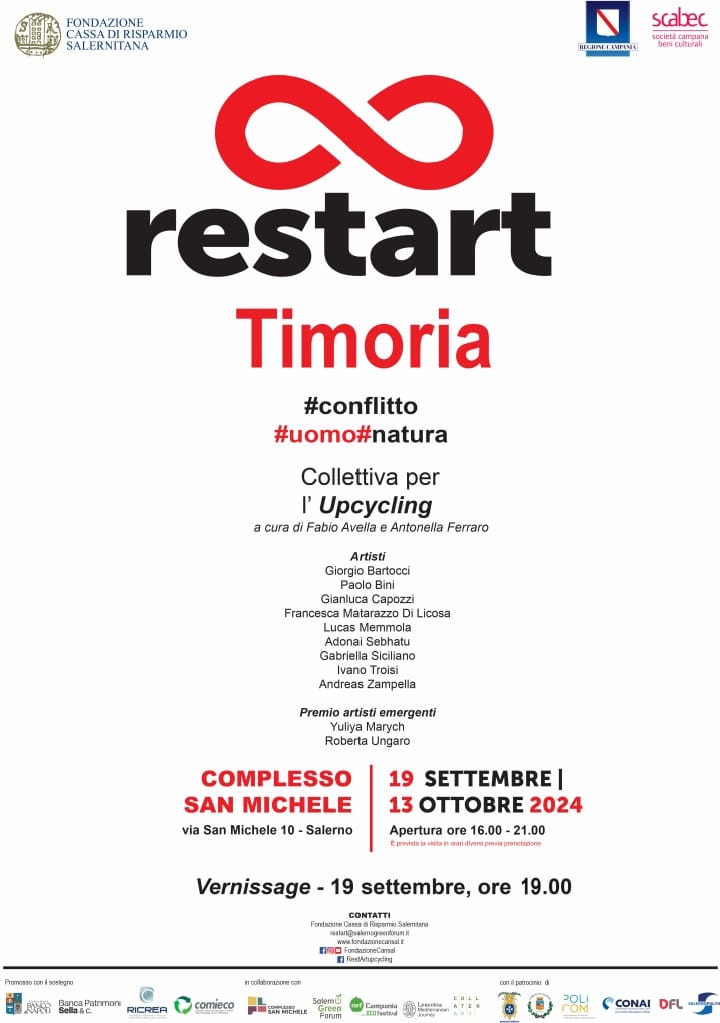 Salerno: a Complesso San Michele “Restart: mostra collettiva sul tema dell’upcycling”