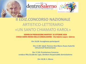 Salerno: II ediz. Concorso letterario-artistico “Un Santo chiamato Karol”