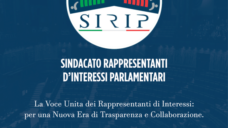 Roma: SIRIP, presentazione a Camera Deputati