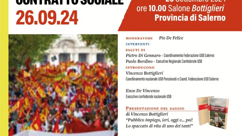 Salerno: convegno “Lavoro, pensioni, Pubblico Impiego ieri ed oggi”