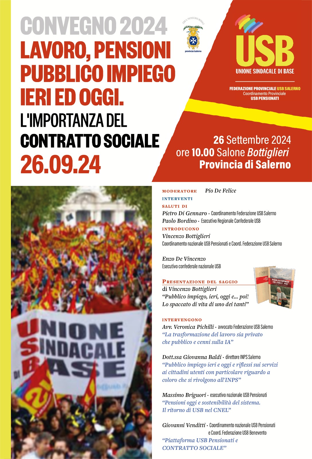 Salerno: convegno “Lavoro, pensioni, Pubblico Impiego ieri ed oggi”