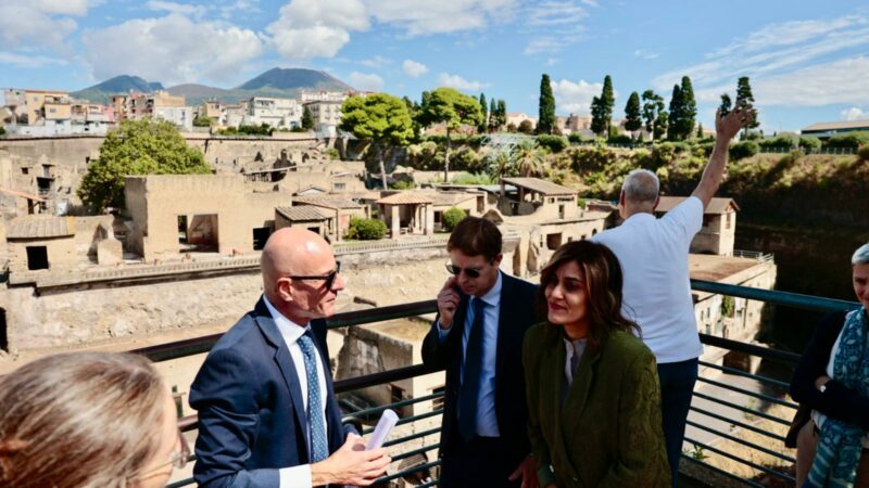 Ercolano: Parco, visita Ambasciatore Missione USA presso Agenzie ONU con Direttore generale ICCROM  