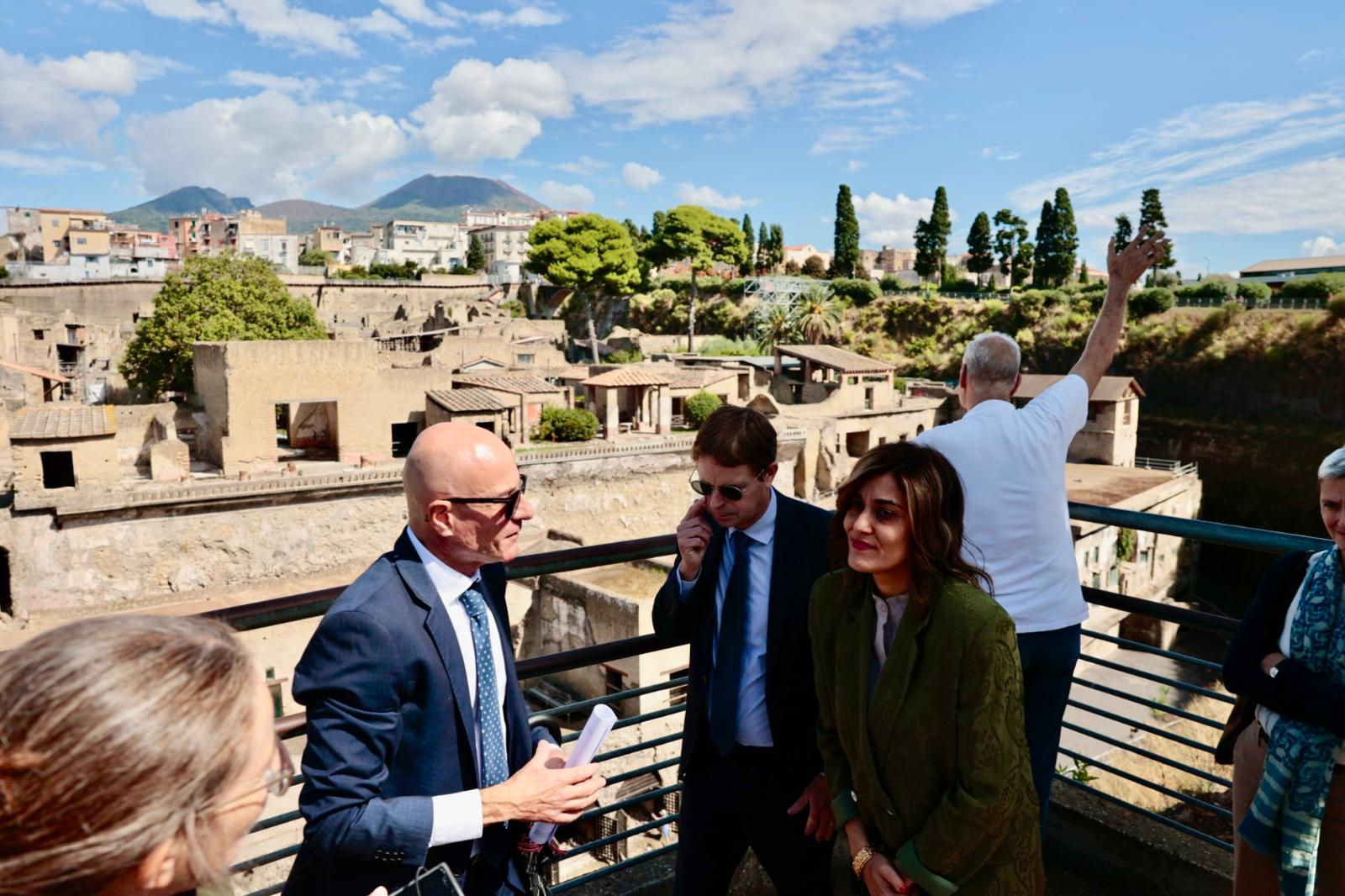 Ercolano: Parco, visita Ambasciatore Missione USA presso Agenzie ONU con Direttore generale ICCROM  