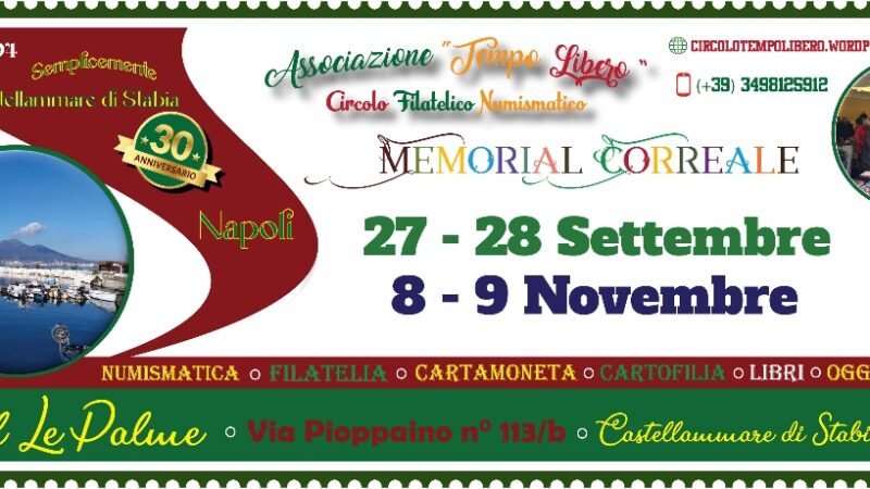 Castellammare di Stabia: 63^ ediz. Memorial Correale, collezionismo in mostra