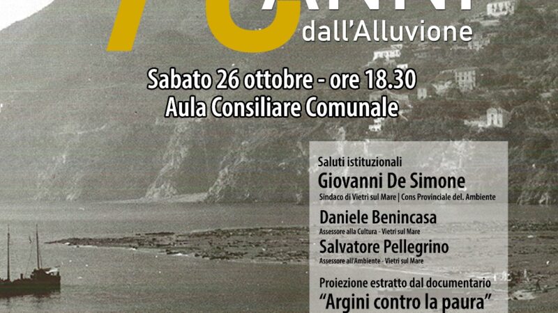 Vietri sul Mare: ricordo tragica alluvione del 1954