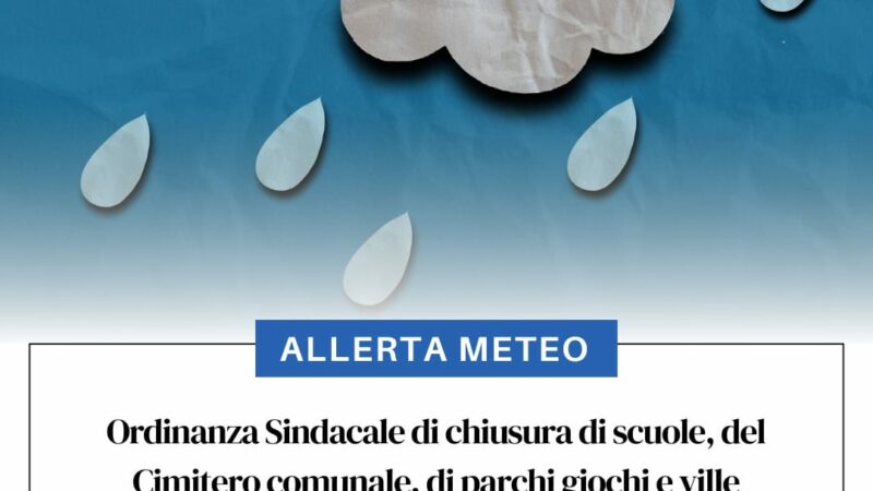 Nocera Inferiore: maltempo, domani chiusura scuole, Cimitero, parchi e villa comunale