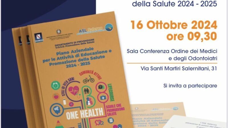 Salerno: presentazione Catalogo Aziendale per Educazione e Promozione Salute  