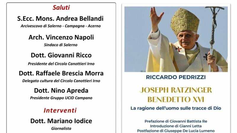 Salerno: a Circolo Canottieri presentazione libro su Joseph Ratzinger del sen. Riccardo Pedrizzi