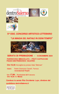 Salerno: 5^ ediz. Concorso nazionale letterario-artistico “La magìa del Natale in ogni tempo”