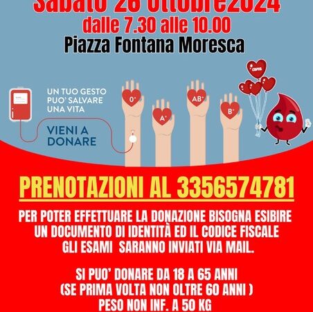 Ravello: Giornata per donazione sangue 