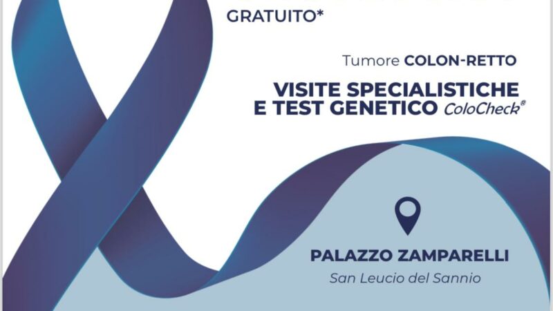 San Leucio del Sannio: tumore colon retto, screening gratuito 27 Ottobre 2024