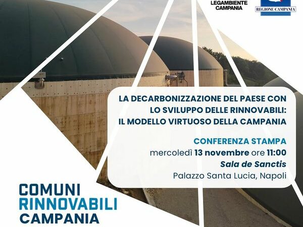 Campania: Legambiente, presentazione Rapporto Comuni Rinnovabili Campania 2024