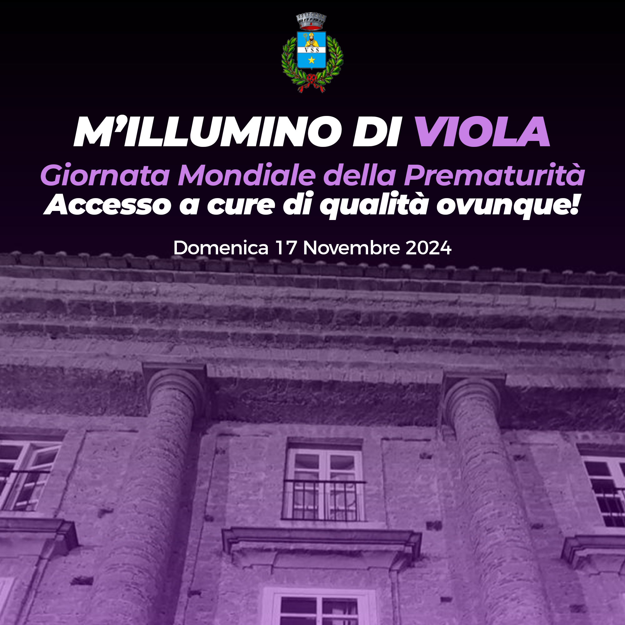 Mercato San Severino: “M’illumino di viola”, Giornata nazionale nati prematuri 