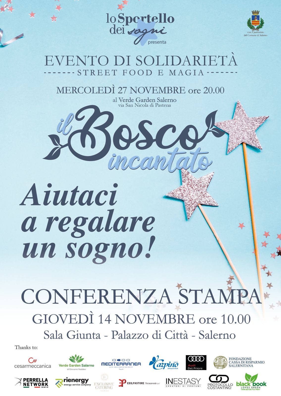 Salerno: Lo Sportello dei Sogni, presentazione “Il bosco incantato”, conferenza stampa