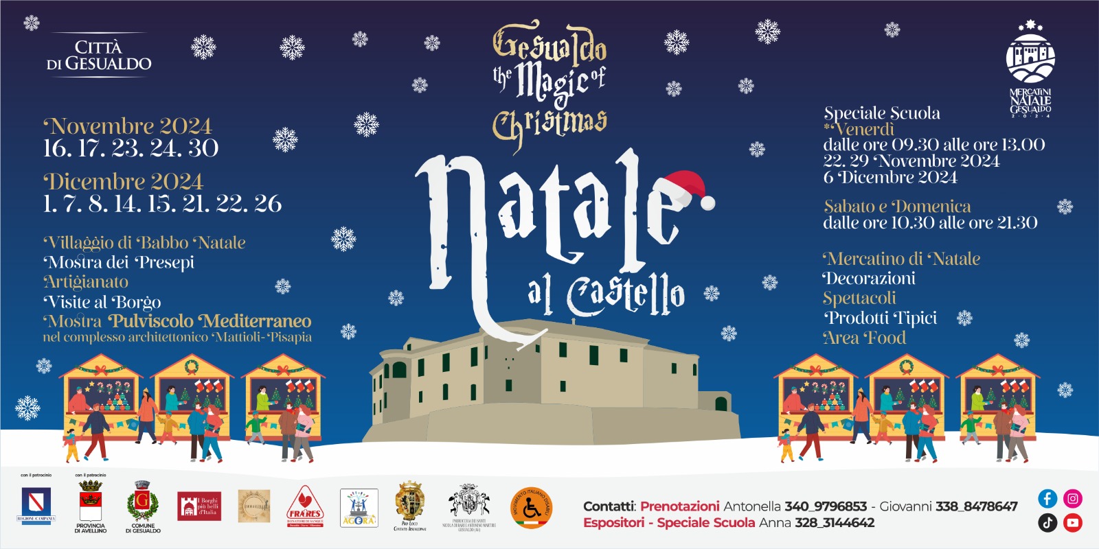 Gesualdo: Comune – Fratres – M.I.D., Natale inclusivo al Castello 