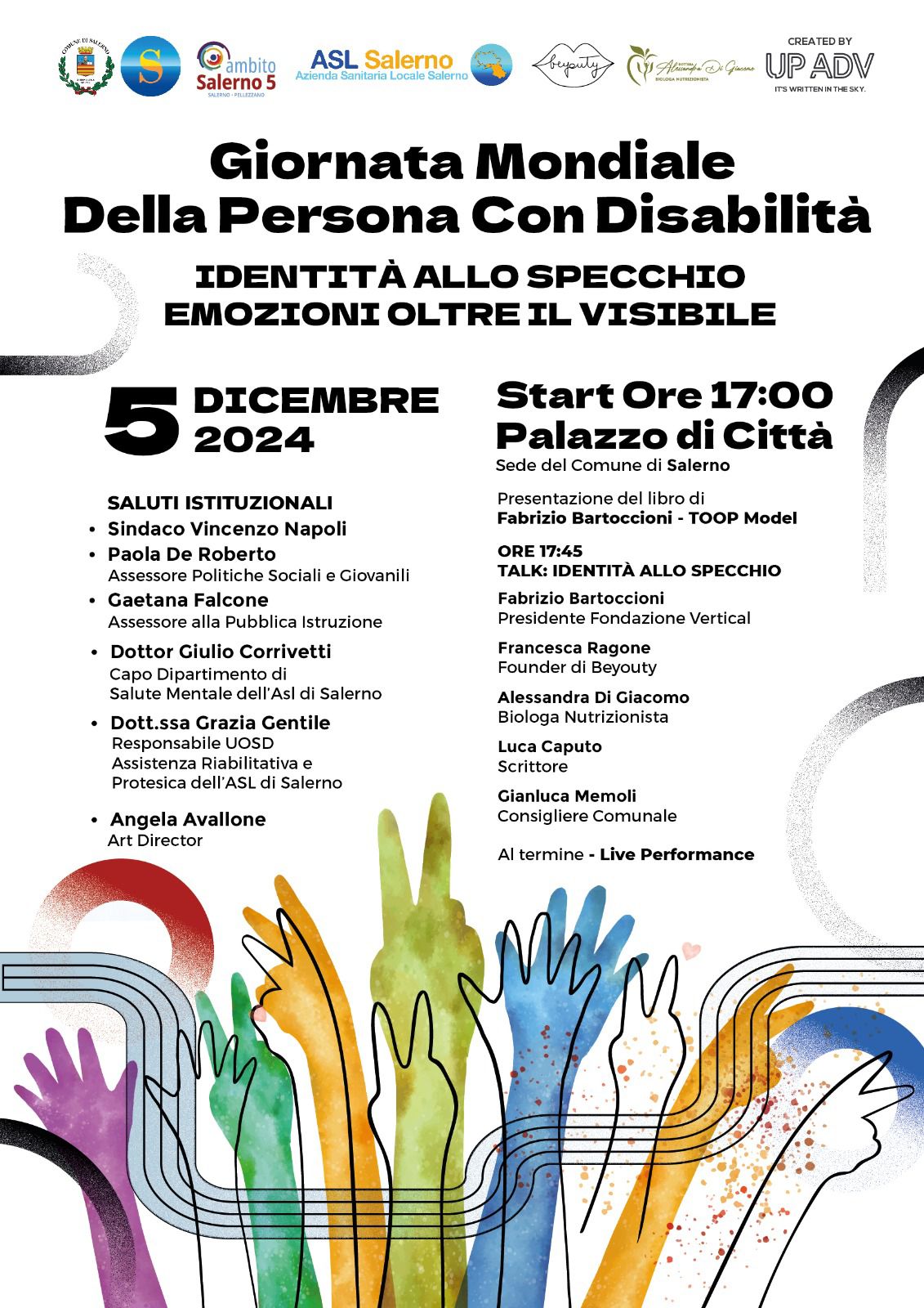 Salerno: Giornata mondiale disabilità, presentazione romanzo “Toop model”di Fabrizio Bartoccioni