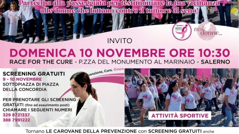 Salerno: ultima tappa campana di Race for the Cure di Komen  