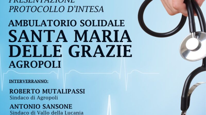 Agropoli: protocollo intesa per ambulatorio solidale “Santa Maria delle Grazie”, conferenza stampa