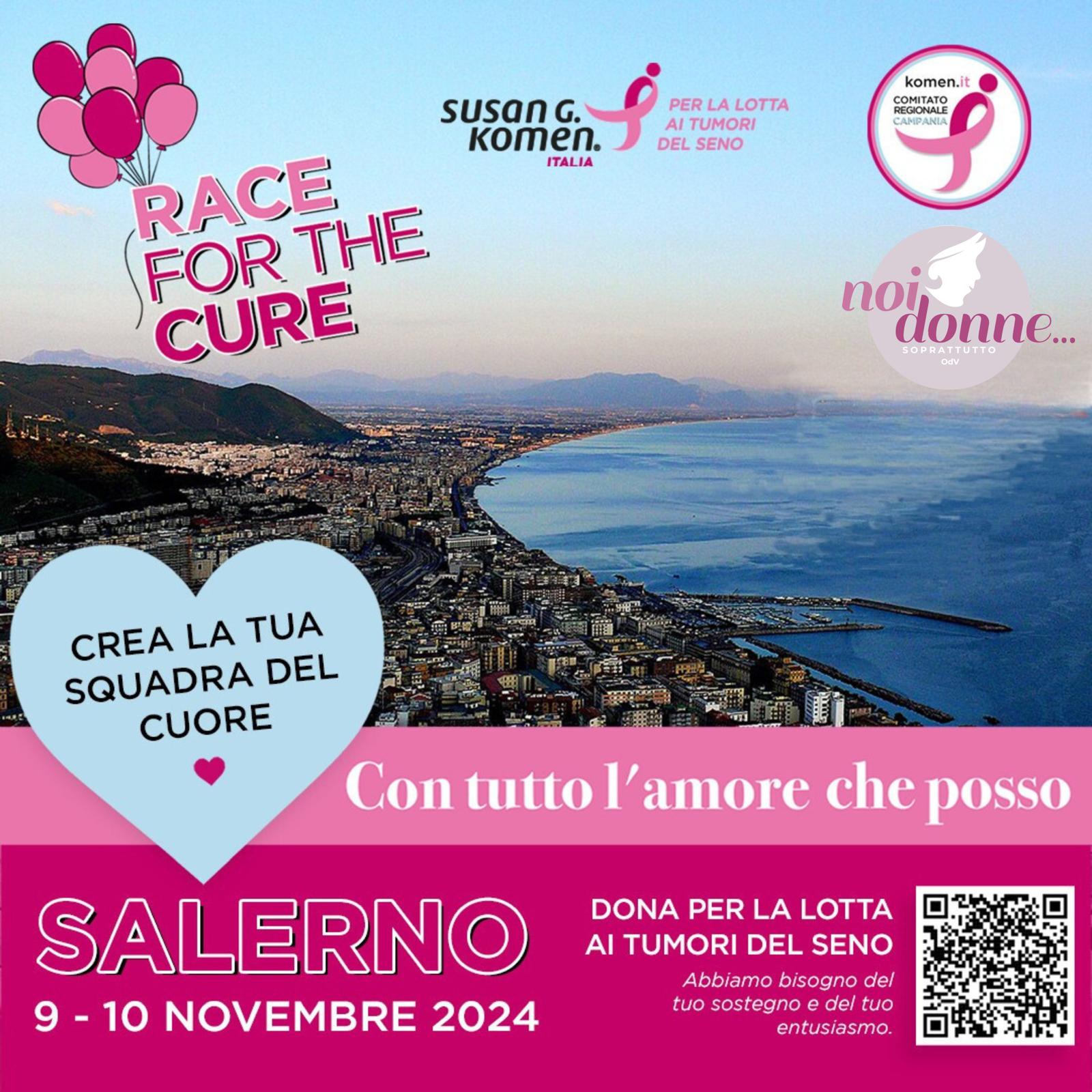 Salerno: “Race for the Cure”, prevenzione contro tumori del seno