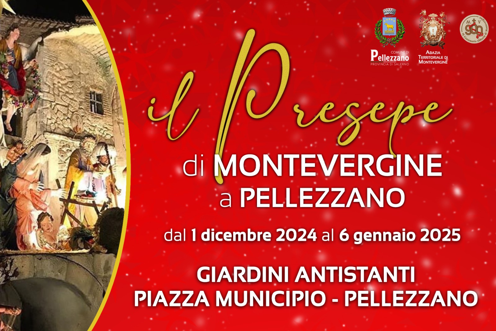 Pellezzano: inaugurazione “Presepe della Misericordia” da Abbazia di Montevergine  