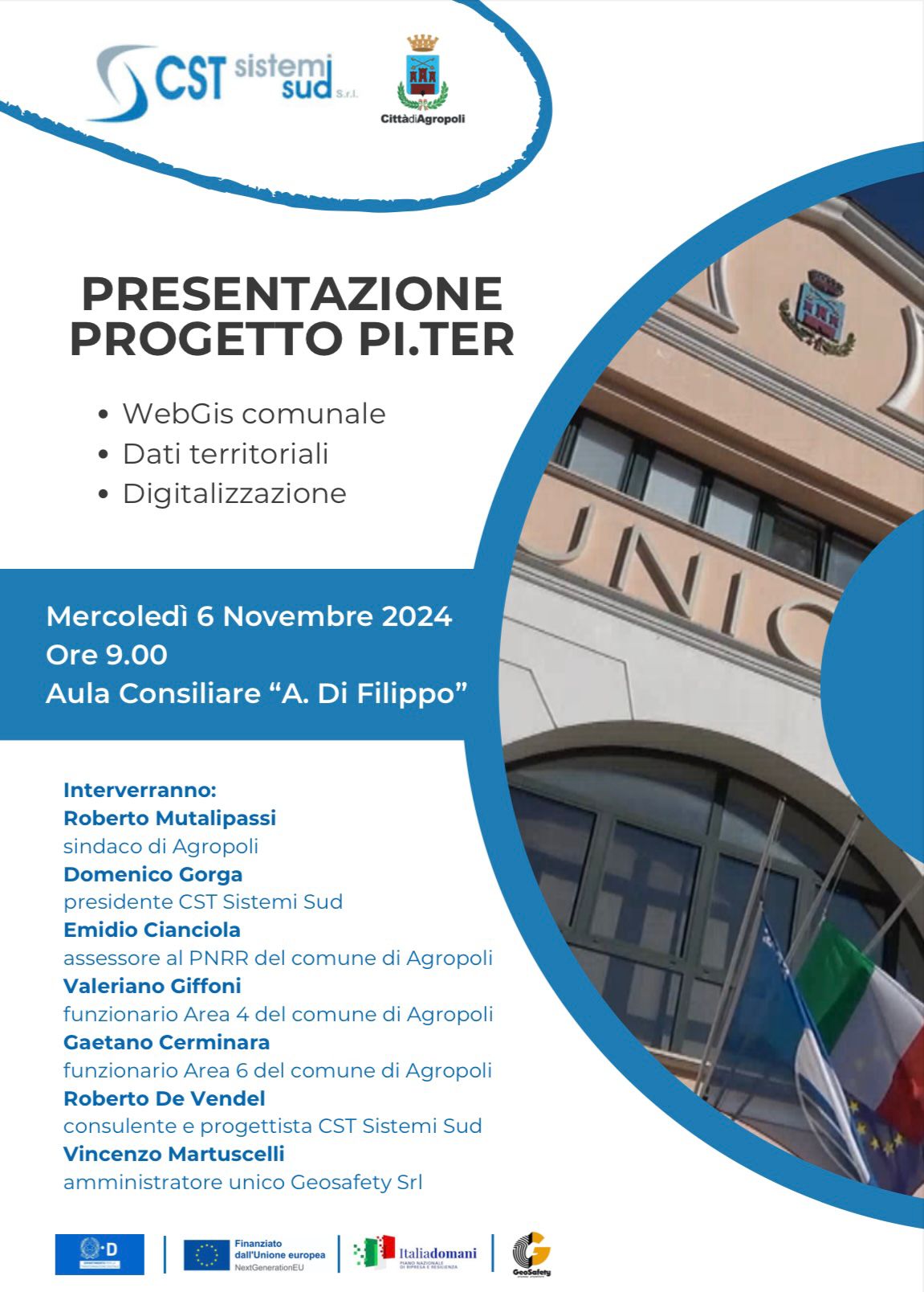 Agropoli: presentazione Piattaforma Integrata Territoriale – PiTer