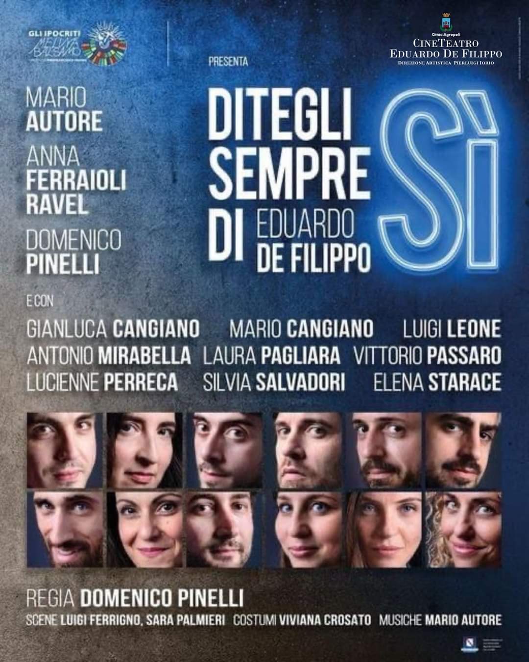 Agropoli: al via nuova stagione teatrale del De Filippo con “Ditegli sempre di sì”