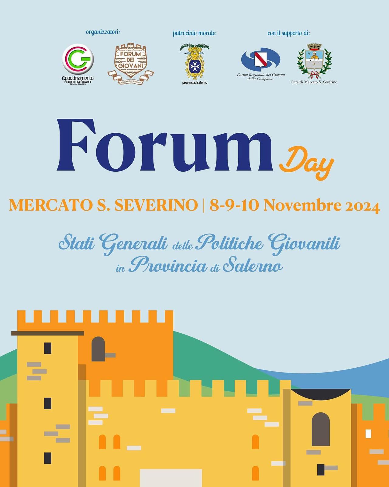 Mercato San Severino: Forum Day 2024, Stati Generali delle Politiche Giovanili in provincia di Salerno