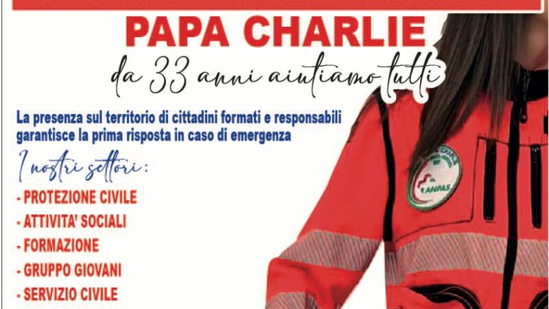 Pagani: Papa Charlie, Protezione Civile, pronti per Emergenze, nuovo corso formativo per volontari  