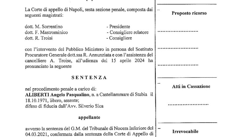 Scafati: FdI, diffamazione aggravata su social a Santocchio, condanna definitiva per Sindaco  Aliberti