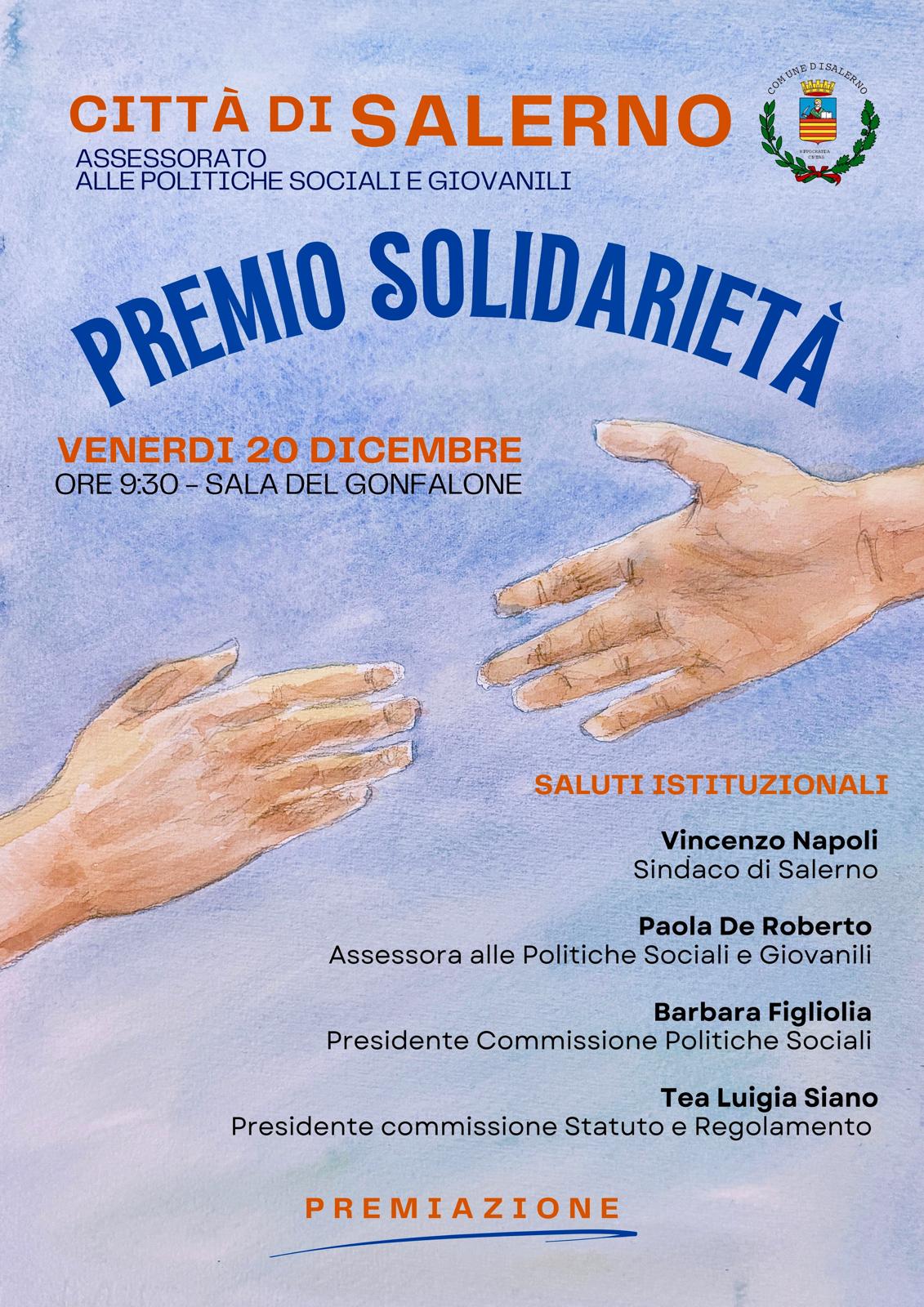 Salerno: Premio Solidarietà