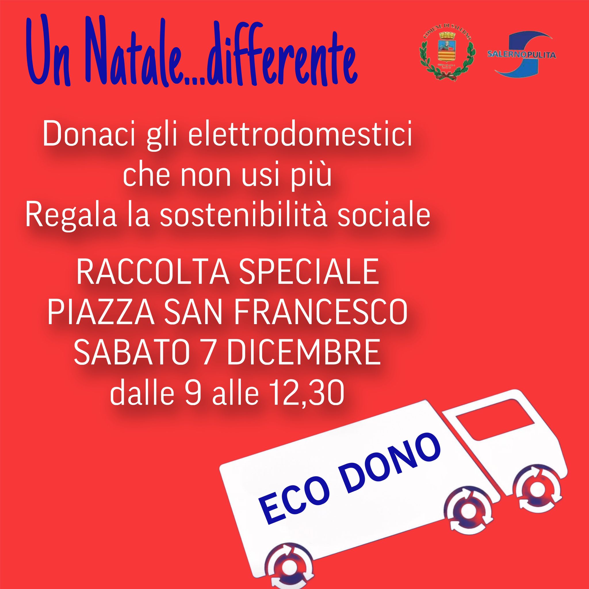 Salerno: progetto “Eco Dono”: Un Natale…differente, conferenza stampa 