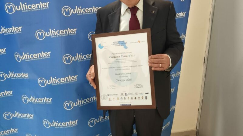 Pozzuoli: Premio “Campania Terra Felix”, a Giuseppe Blasi premio per carriera giornalistica