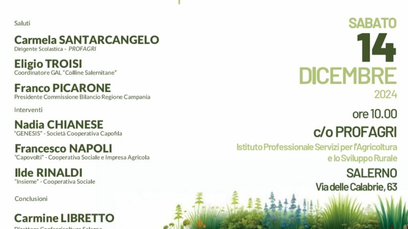 Salerno: presentazione risultati “ALMASOCIAL”, progetto d'”Agricoltura sociale”