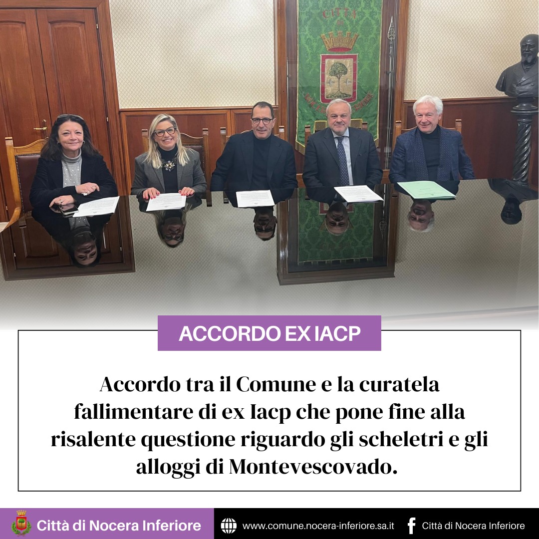 Nocera Inferiore: accordo con ex Iacp